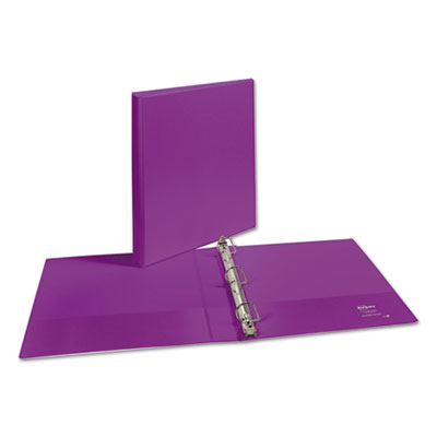 Durable View Binder w/Slant Rings, 11 x 8 1/2, 1" Cap, Purple