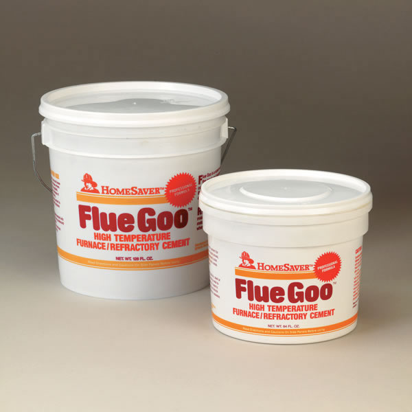 1 Gallon Tub Gray HomeSaver Pre-Mixed Flue Goo Furnace / Refractory Cement
