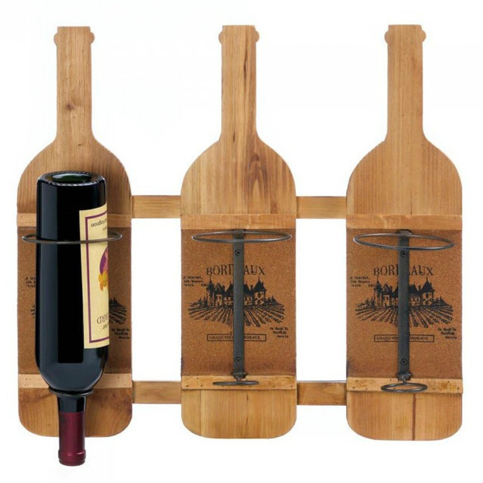 Bordeaux Wooden Wine Bottle Holder