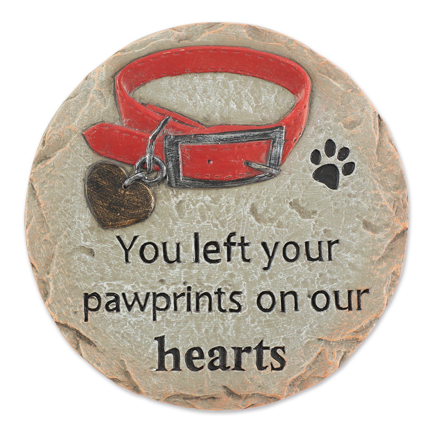 You Left Your Pawprints On Our Hearts- Pet Memorial Stepping Stone