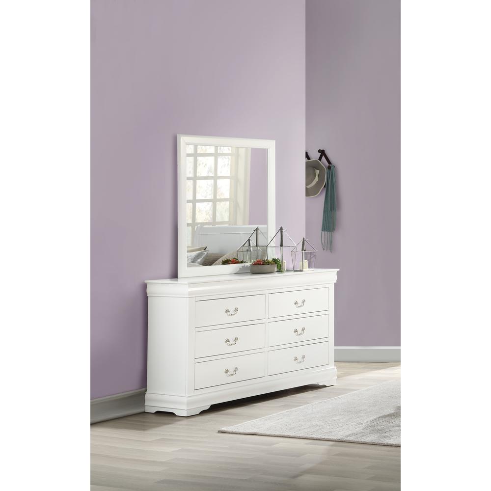 Louis Philippe Mirror, White (23834)