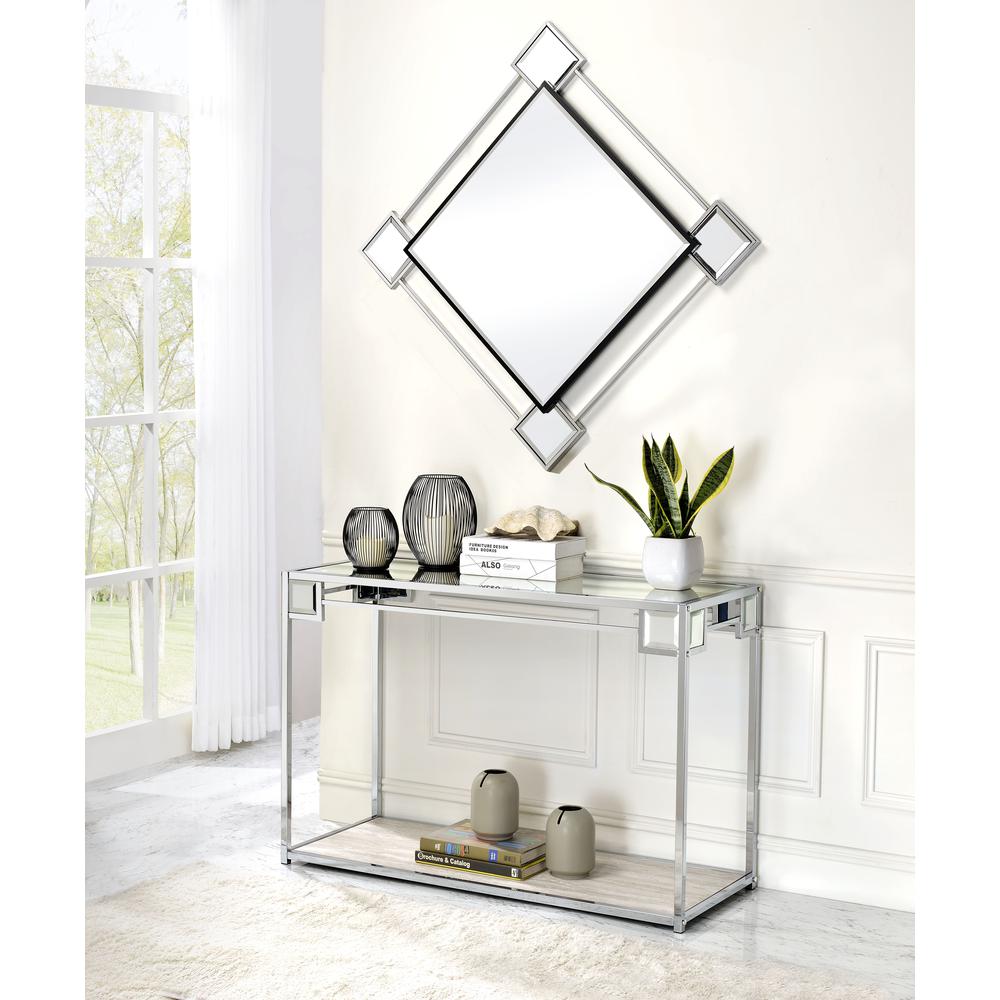 Wall Accent Mirror, Mirrored & Chrome 97467