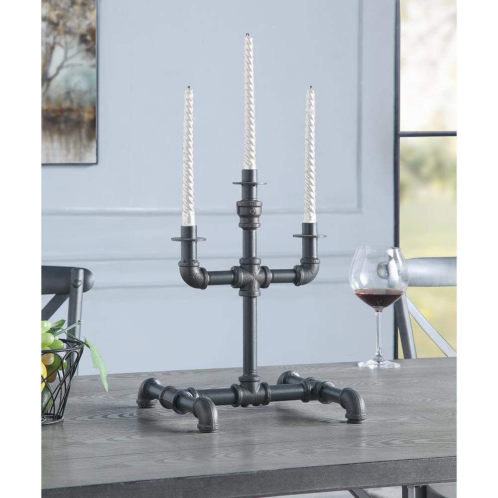 ACME Brantley Candleholder, Sandy Gray Finish