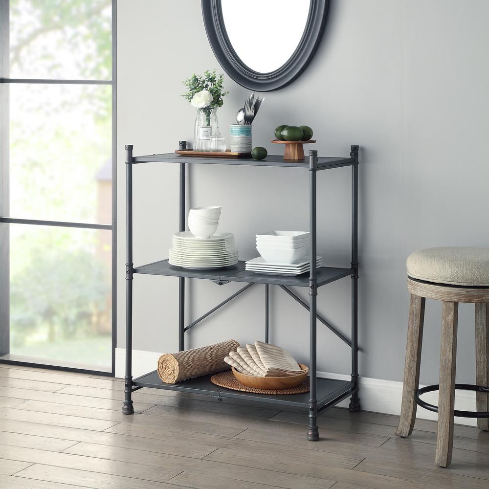 ACME Cordelia Console Table, Sandy Black, Dark Brone Hand-Brushed Finish