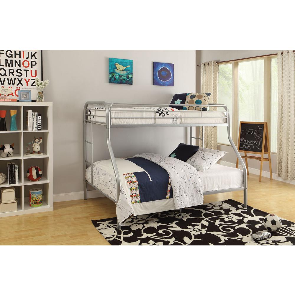 Tritan Twin/Full Bunk Bed, Silver