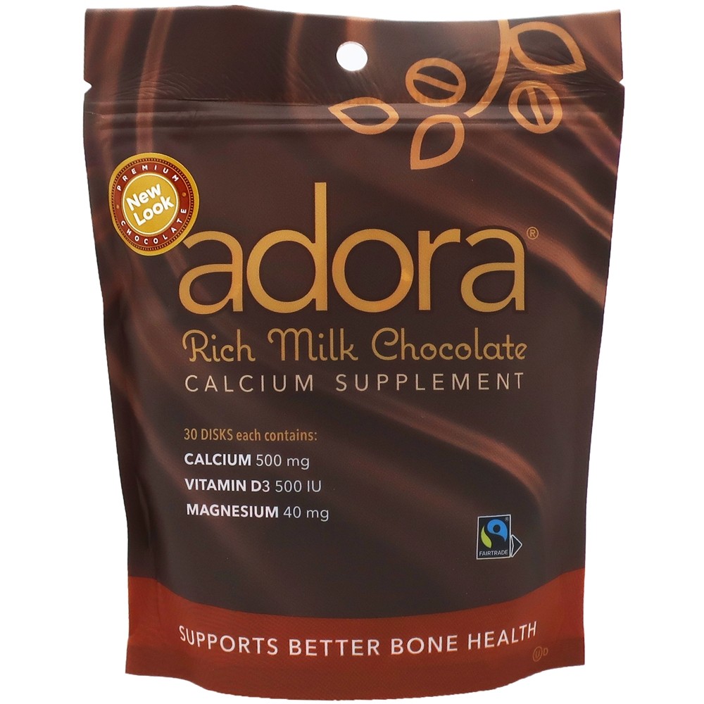 Adora Calcium Supplement Disk Organic Milk Chocolate (12x30 ct)