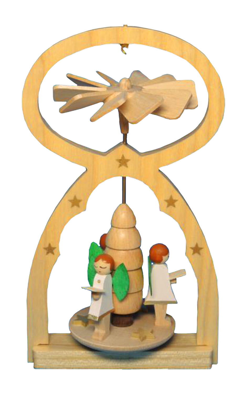 11724 - Richard Glaesser Mini Pyramid Hanging Ornament - Angel Choir - 5"H x 3"W x 3"D