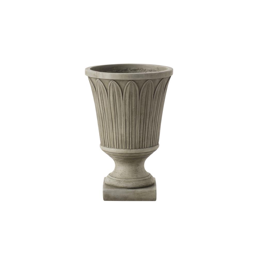 Fiberstone Longleaf Urn with drain hole and plug