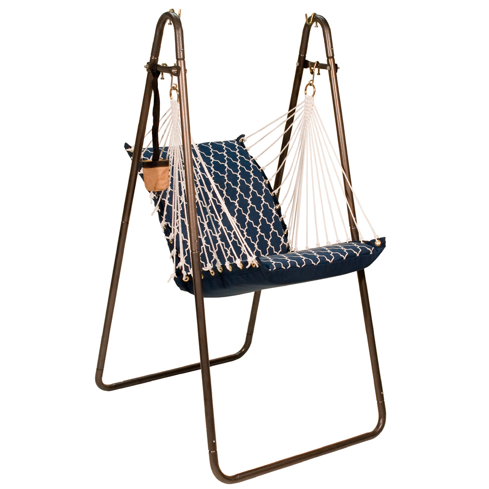Hanging Chair with Stand Set - Garden Gate/Arbor Blue