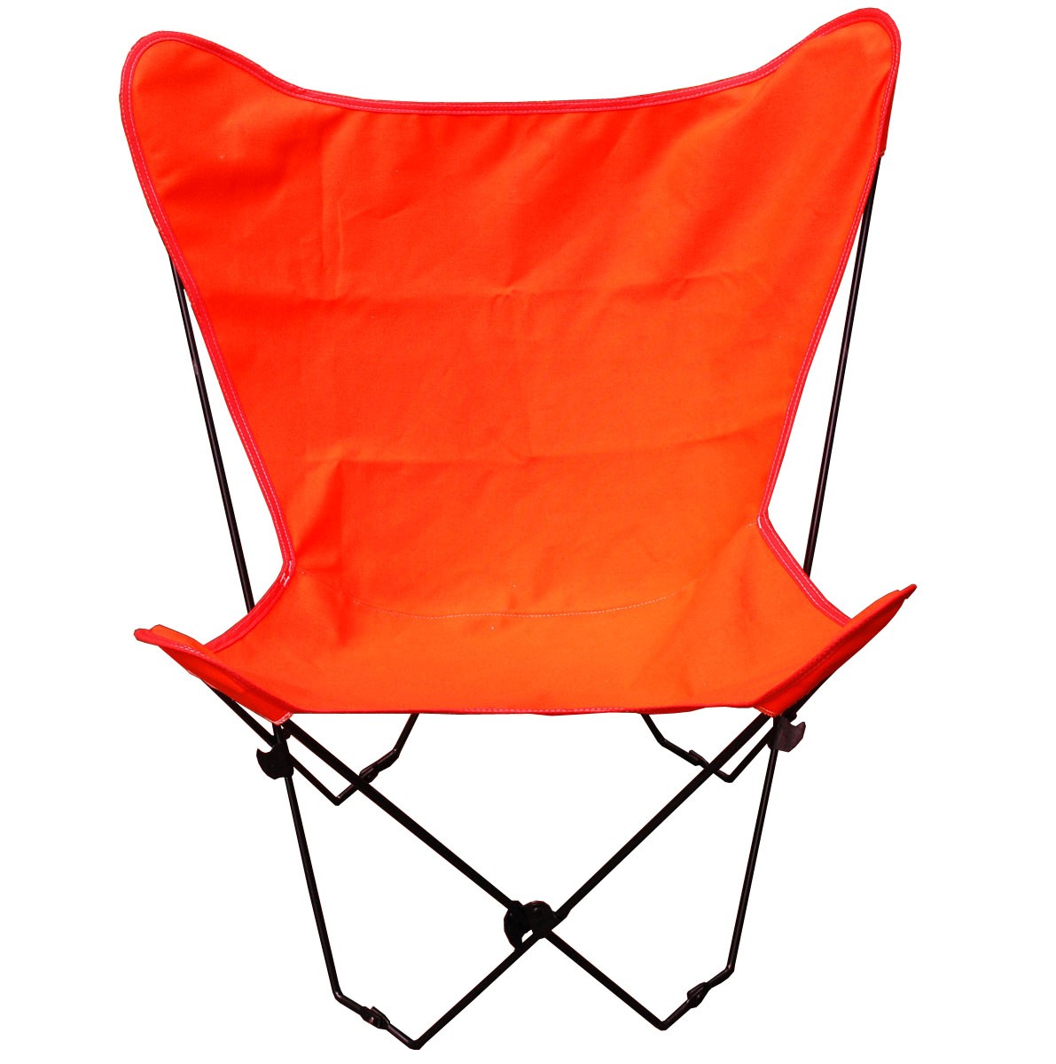 Butterfly Chair and Cover Combination w/Black Frame - Orange