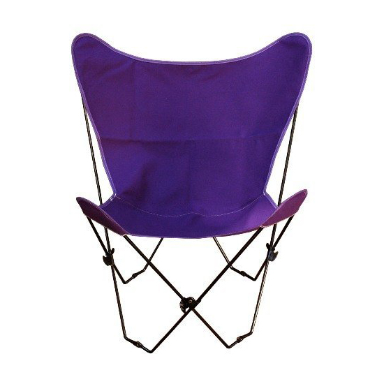 Butterfly Chair and Cover Combination w/Black Frame - Burgundy