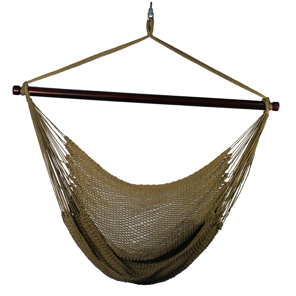 Hanging Caribbean Rope Chair - Tan