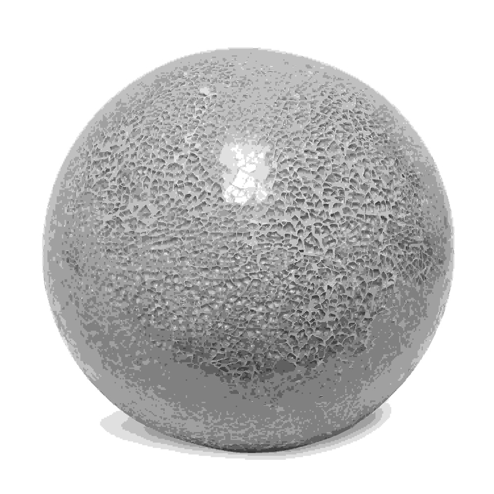 Simple Designs 1 Light Mosaic Stone Ball Table Lamp, Gray