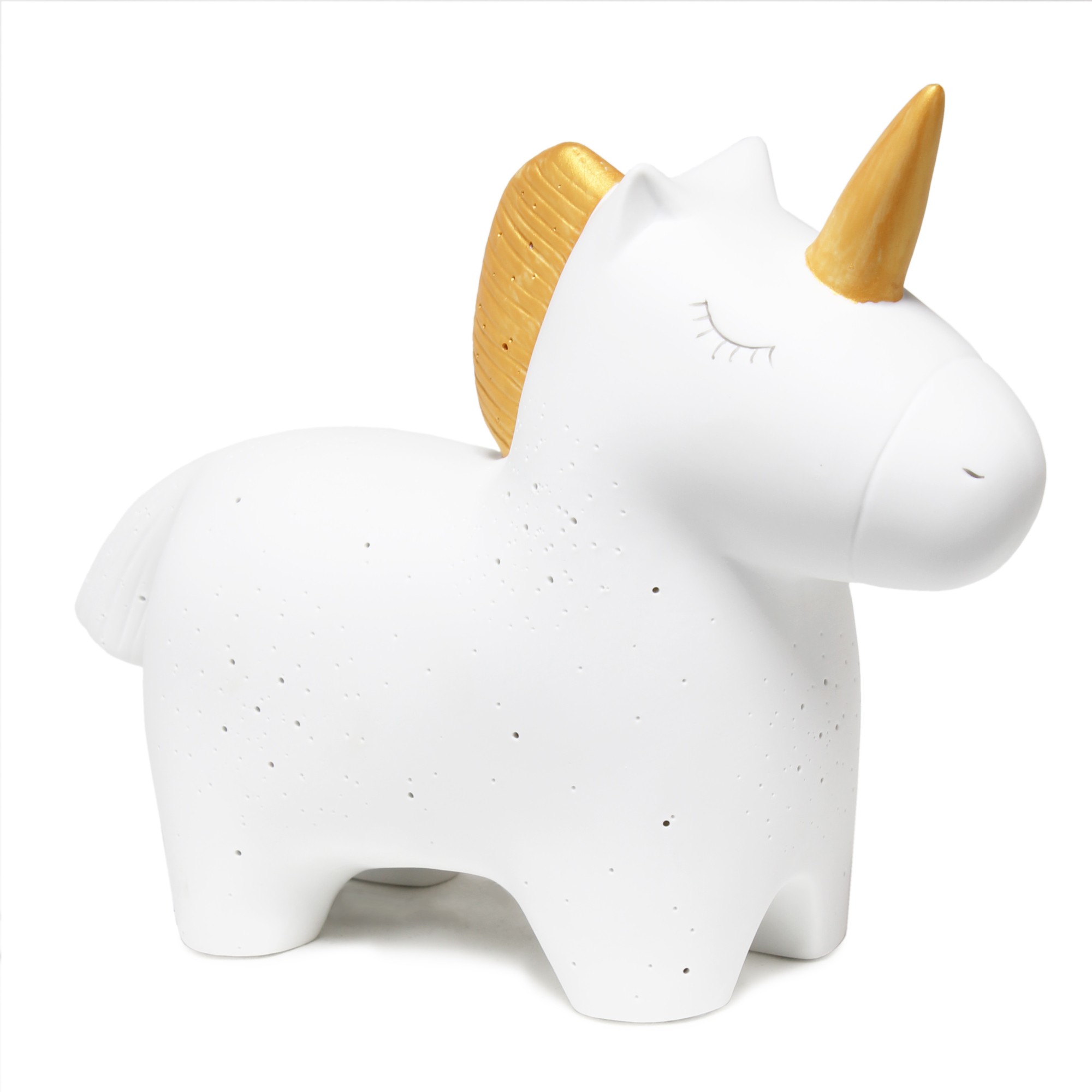 Simple Designs Porcelain Unicorn Shaped Table Lamp