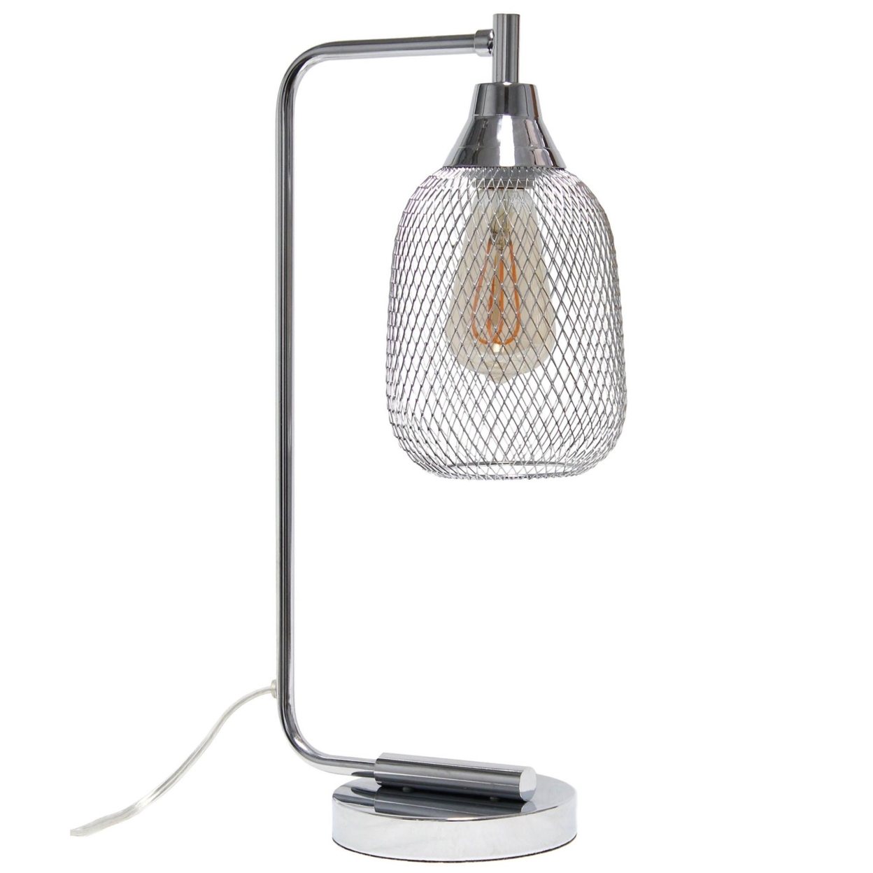 Lalia Home Industrial Mesh Desk Lamp, Chrome