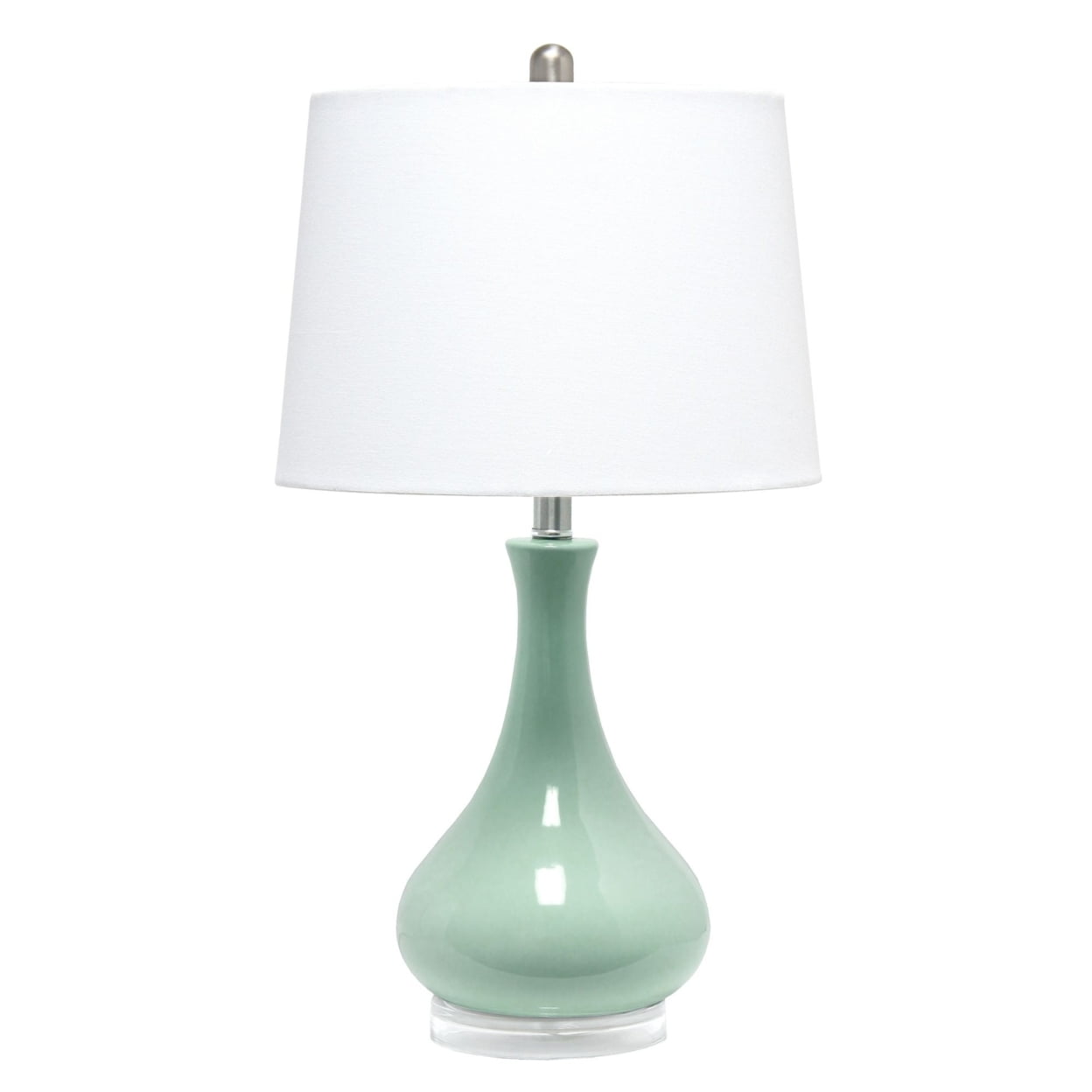 Lalia Home Droplet Table Lamp with Fabric Shade, Aqua