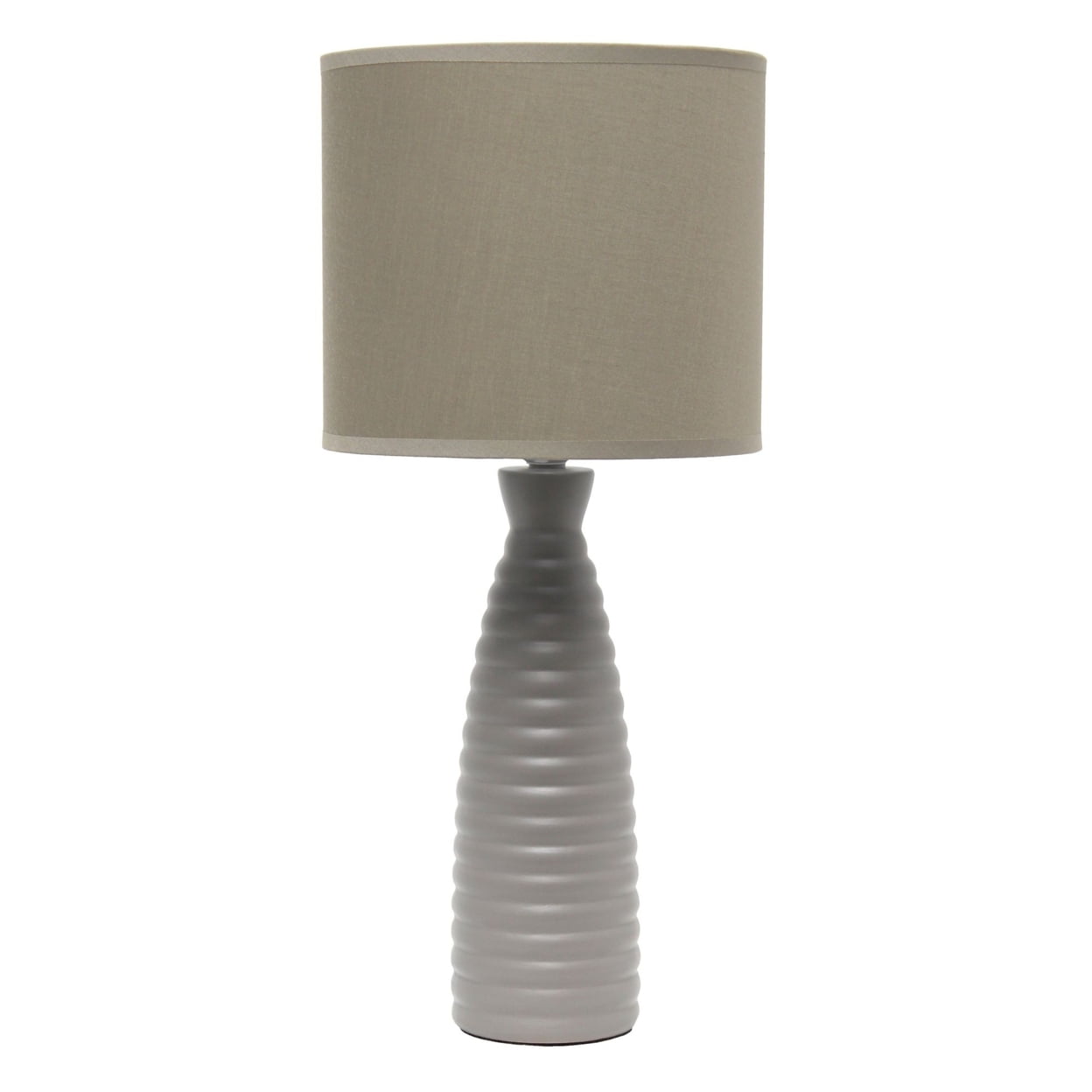 Simple Designs Alsace Bottle Table Lamp, Taupe