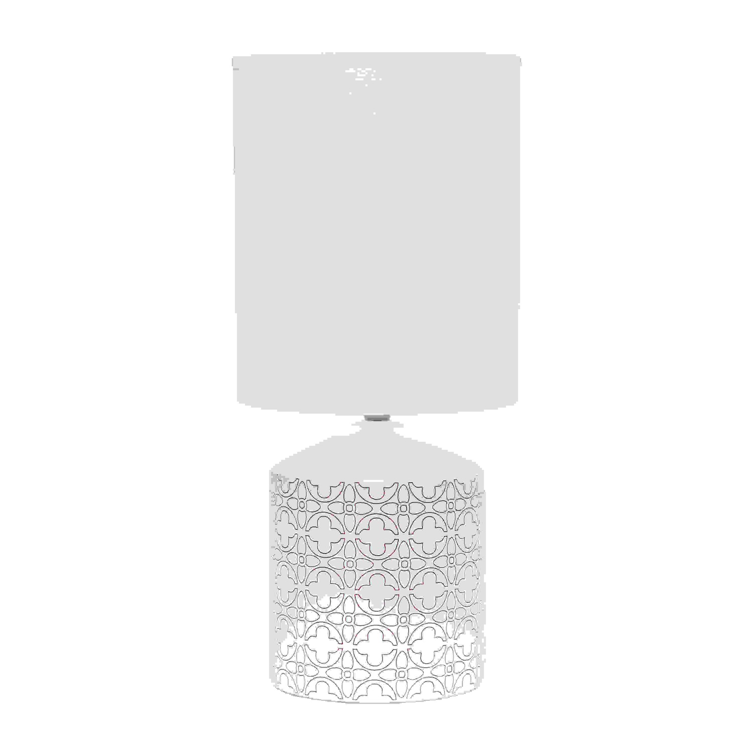 Simple Designs Fresh Prints Table Lamp, Tan Flowers