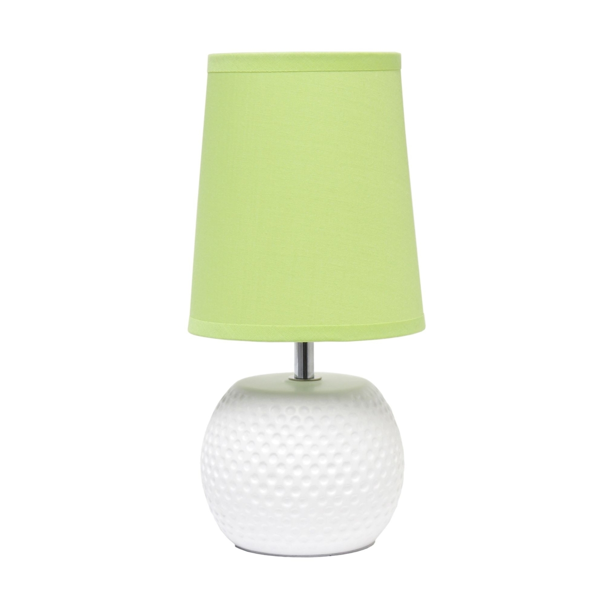 Simple Designs Studded Texture Ceramic Table Lamp, Green