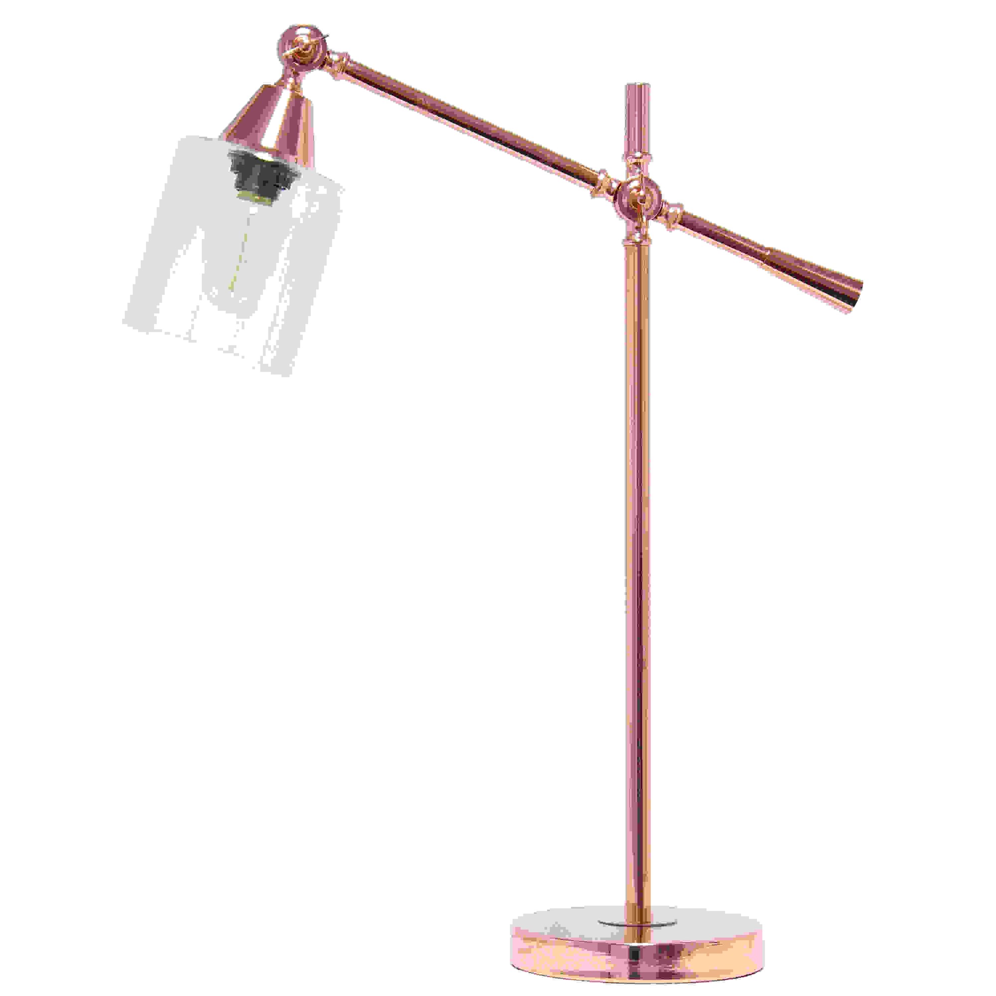 Lalia Home Vertically Adjustable Desk Lamp, Rose Gold