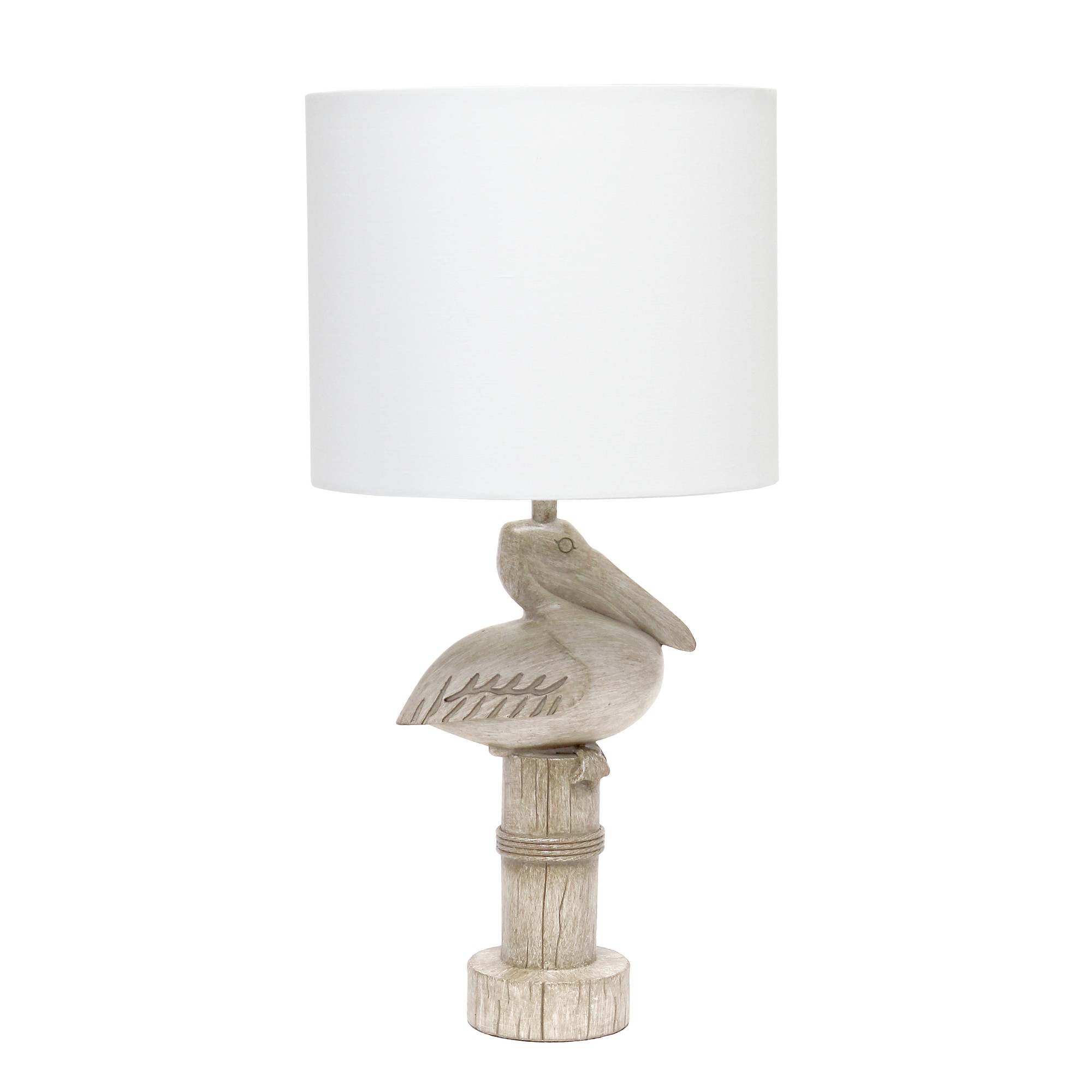 17.25" Tall Sitting Pelican Beige Wash Table Lamp