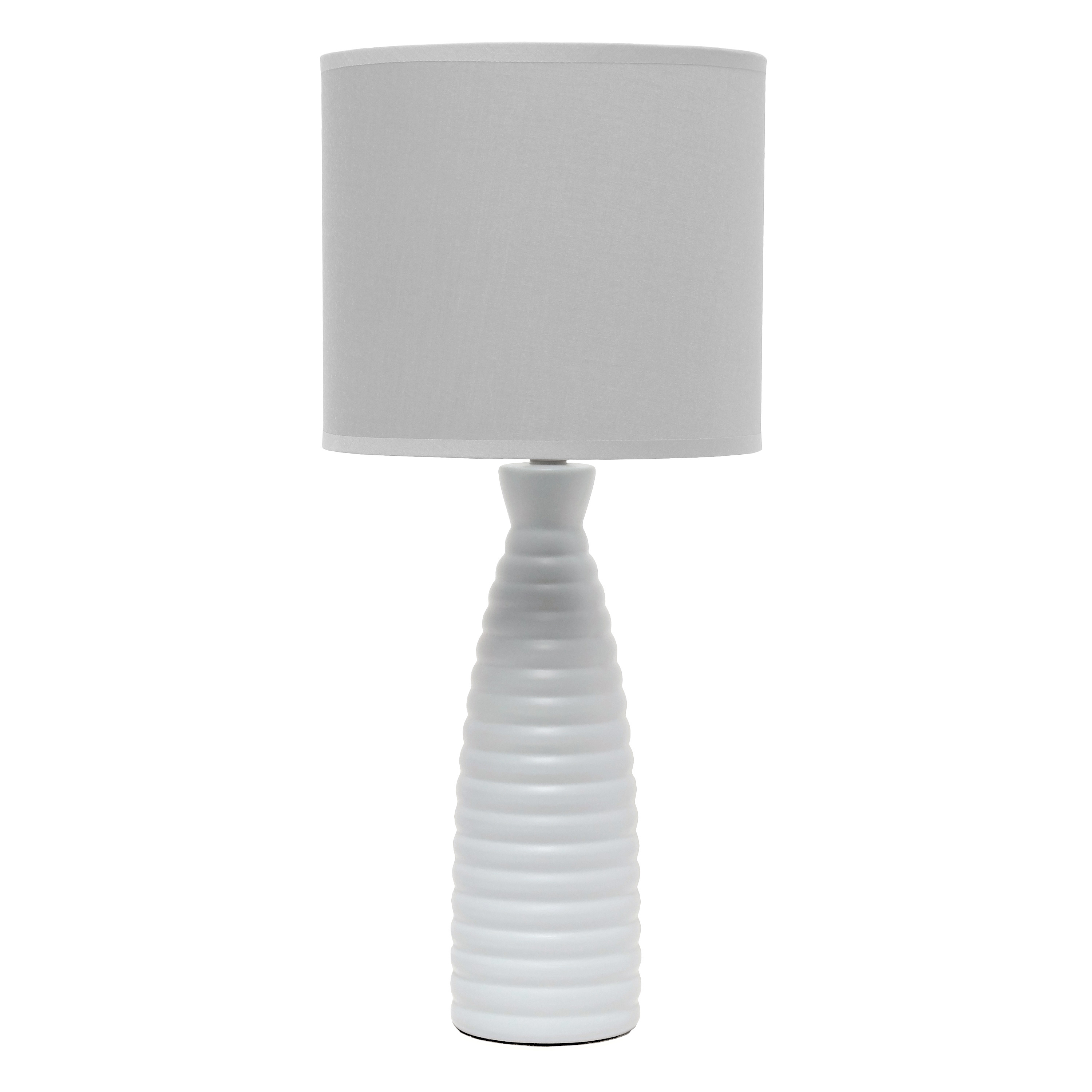Simple Designs Alsace Bottle Table Lamp, Gray