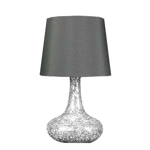 Simple Designs Mosaic Genie Table Lamp Black