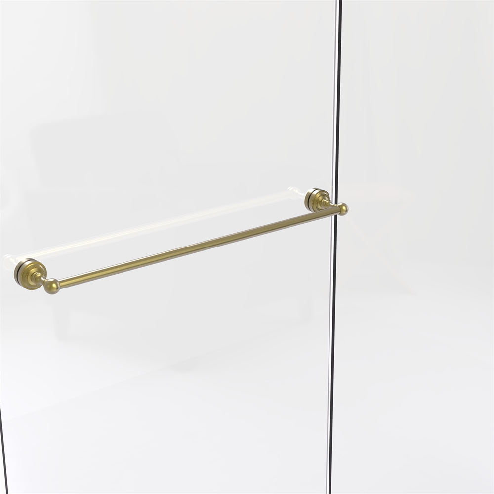 DT-41-SM-30-SBR Dottingham Collection 30 Inch Shower Door Towel Bar, Satin Brass