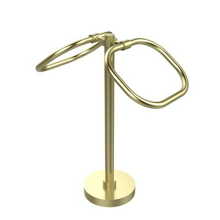 TB-20-SBR Two Ring Oval Guest Towel Holder, Satin Brass