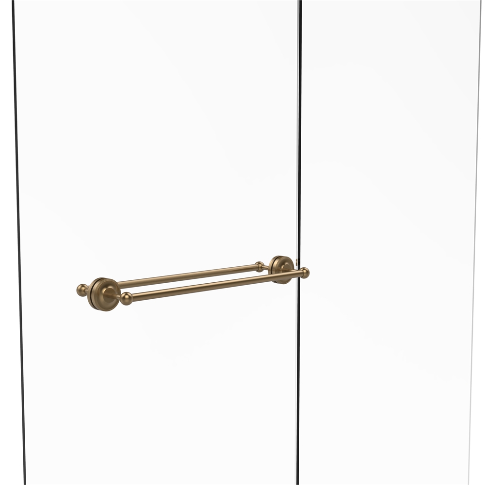 PR-41-BB-24-BBR Prestige Regal Collection 24 Inch Back to Back Shower Door Towel Bar, Brushed Bronze