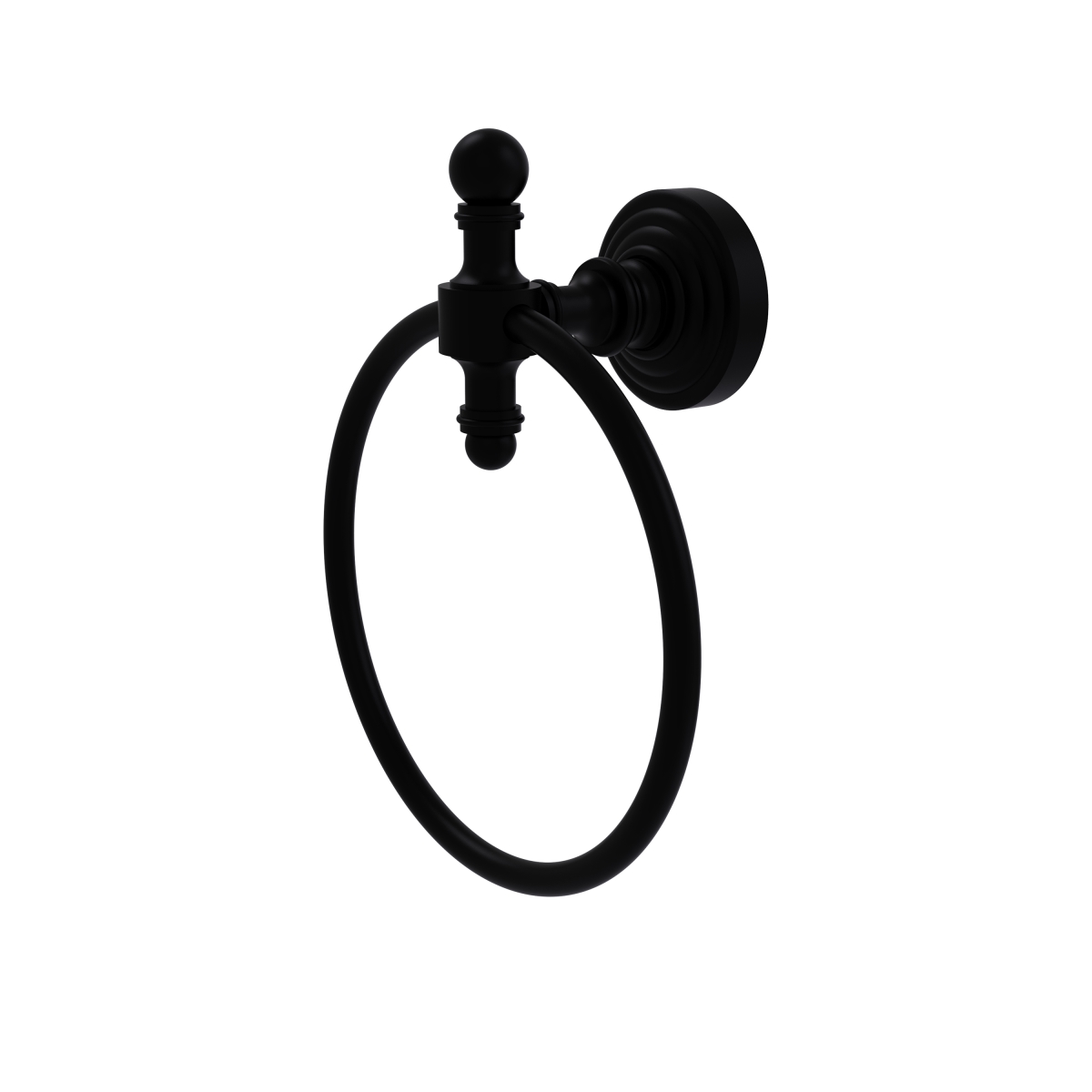 RW-16-BKM Retro Wave Collection Towel Ring, Matte Black