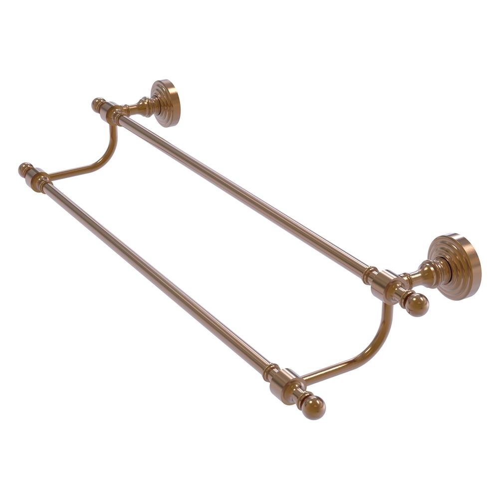 RW-72/36-BBR Retro Wave Collection 36 Inch Double Towel Bar, Brushed Bronze
