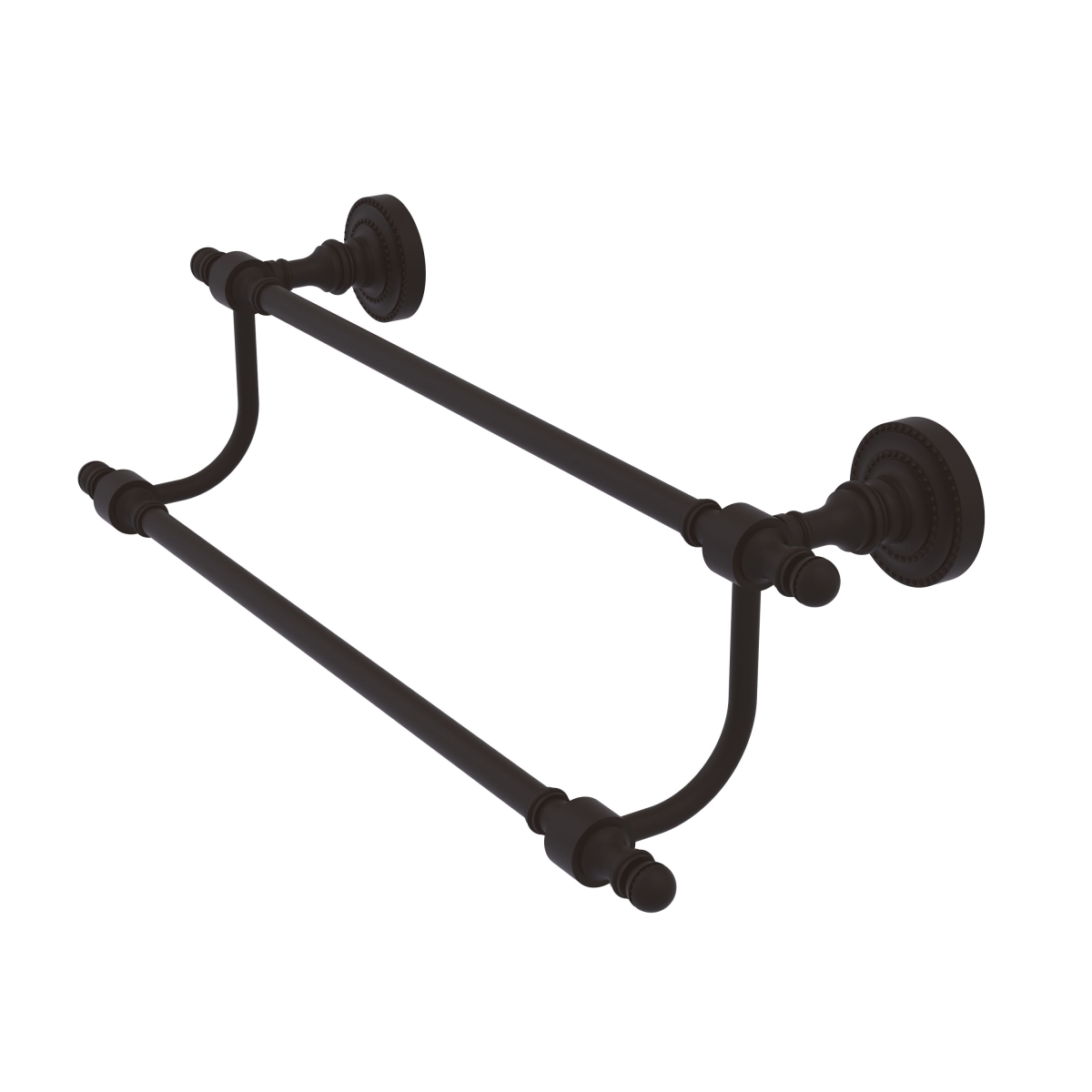 RD-72/18-ORB Retro Dot Collection 18 Inch Double Towel Bar, Oil Rubbed Bronze