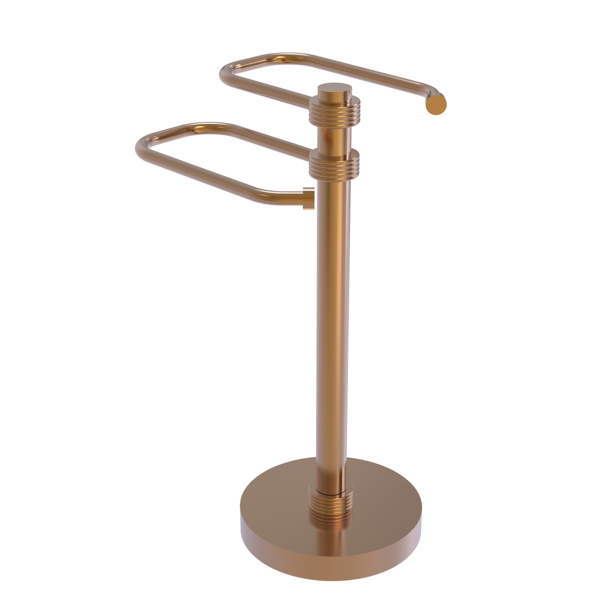 TS-15G-BBR Free Standing Two Arm Guest Towel Holder, Brushed Bronze