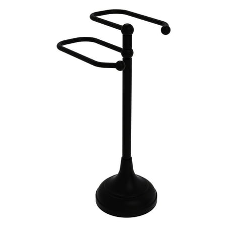 TS-16-BKM Free Standing Two Arm Guest Towel Holder, Matte Black