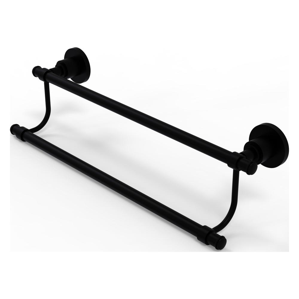 WS-72/24-BKM Washington Square Collection 24 Inch Double Towel Bar, Matte Black