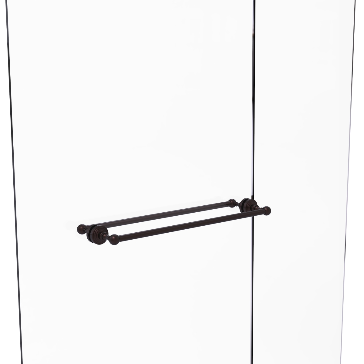 WP-41-BB-24-ABZ Waverly Place Collection 24 Inch Back to Back Shower Door Towel Bar, Antique Bronze