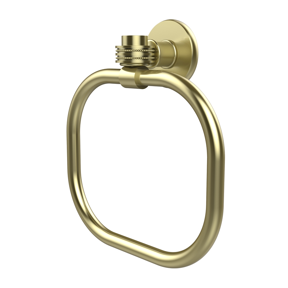 2016D-SBR Continental Collection Towel Ring with Dotted Accents, Satin Brass