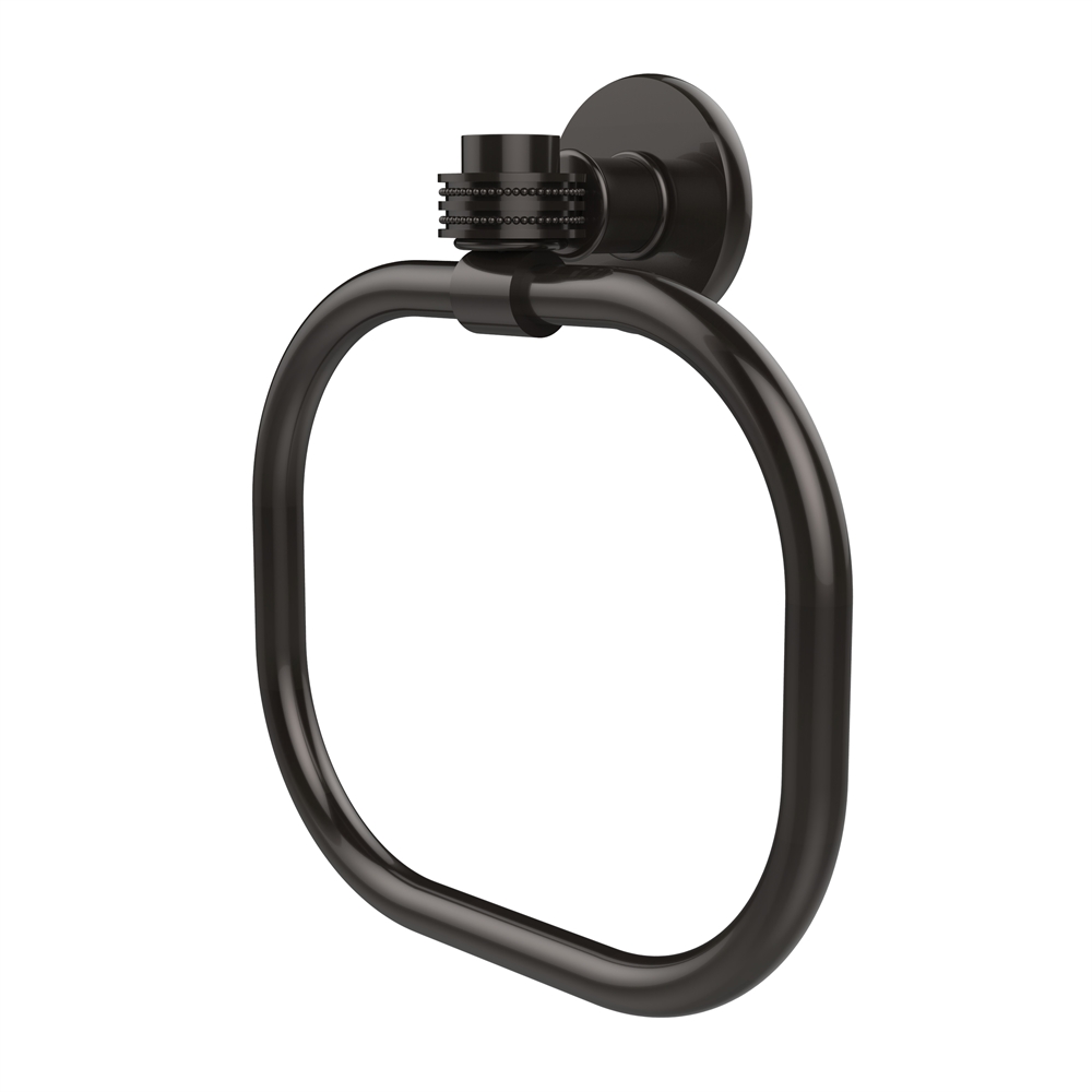 2016D-ORB Continental Collection Towel Ring with Dotted Accents, Oil Rubbed Bronze