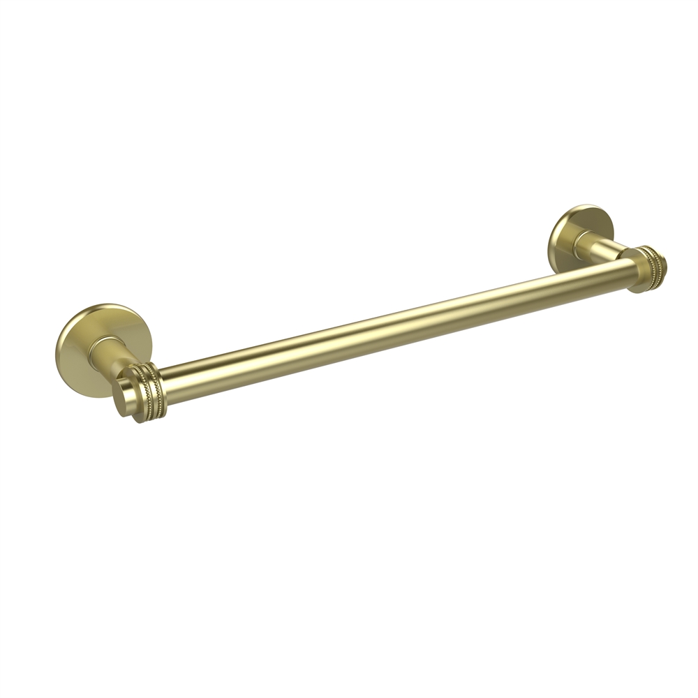 2051D/24-SBR Continental Collection 24 Inch Towel Bar with Dotted Detail, Satin Brass