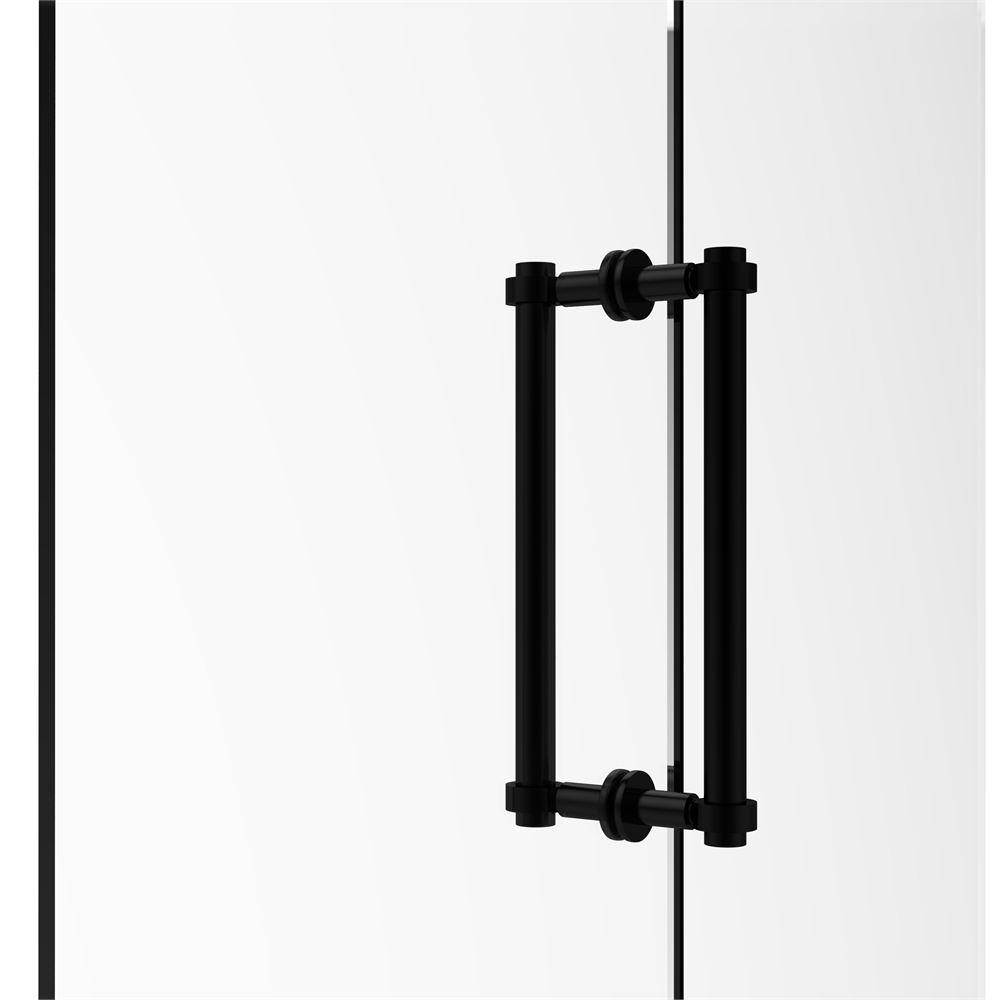 404-12BB-BKM Contemporary 12 Inch Back to Back Shower Door Pull, Matte Black