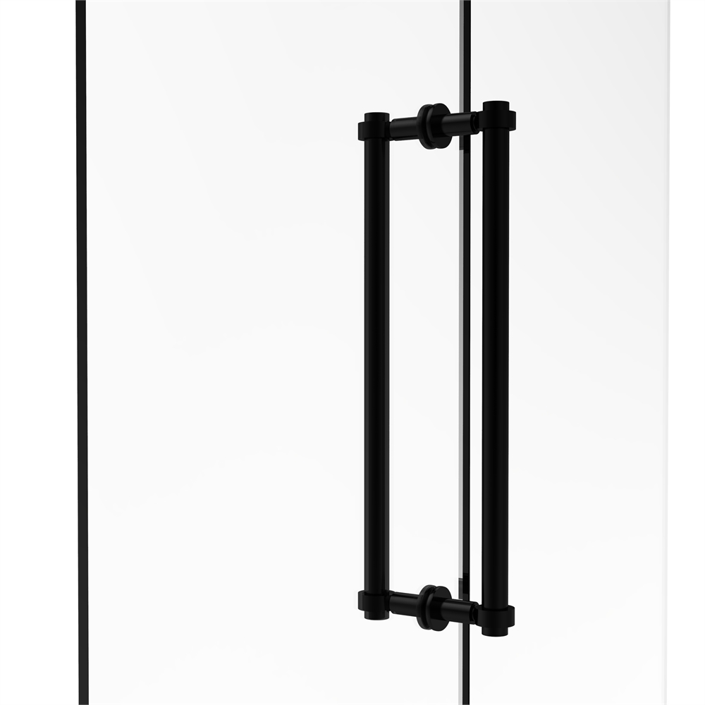 404-18BB-BKM Contemporary 18 Inch Back to Back Shower Door Pull, Matte Black