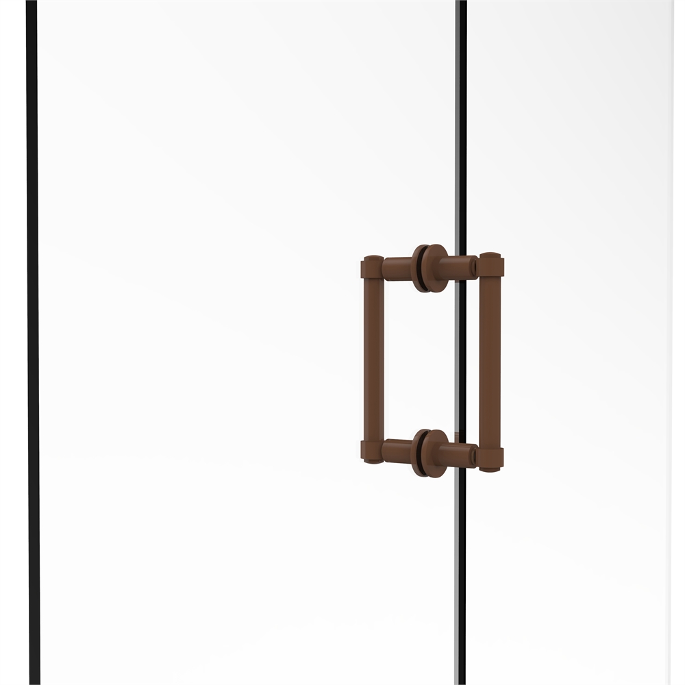 405-6BB-ABZ Contemporary 6 Inch Back to Back Shower Door Pull, Antique Bronze