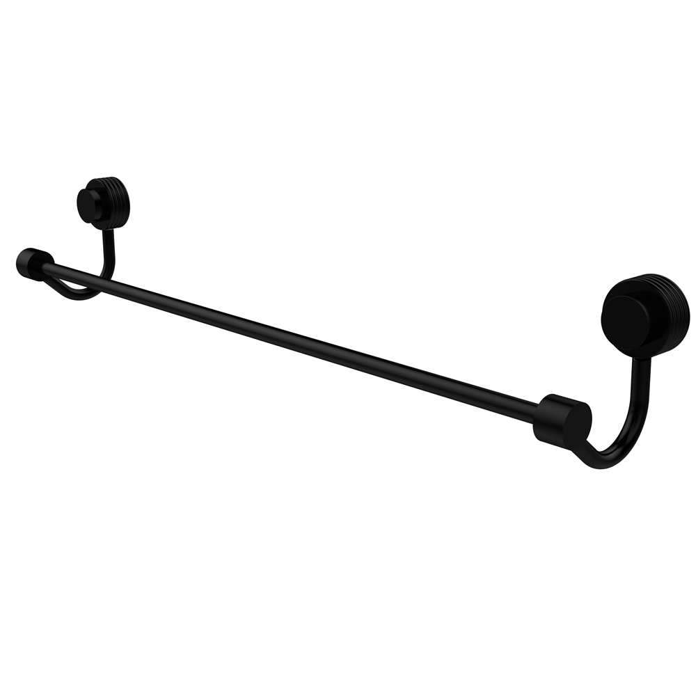 421G/24-BKM Venus Collection 24 Inch Towel Bar with Groovy Accent, Matte Black