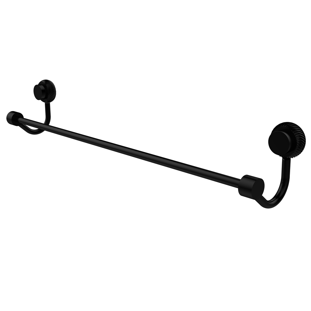 421T/24-BKM Venus Collection 24 Inch Towel Bar with Twist Accent, Matte Black