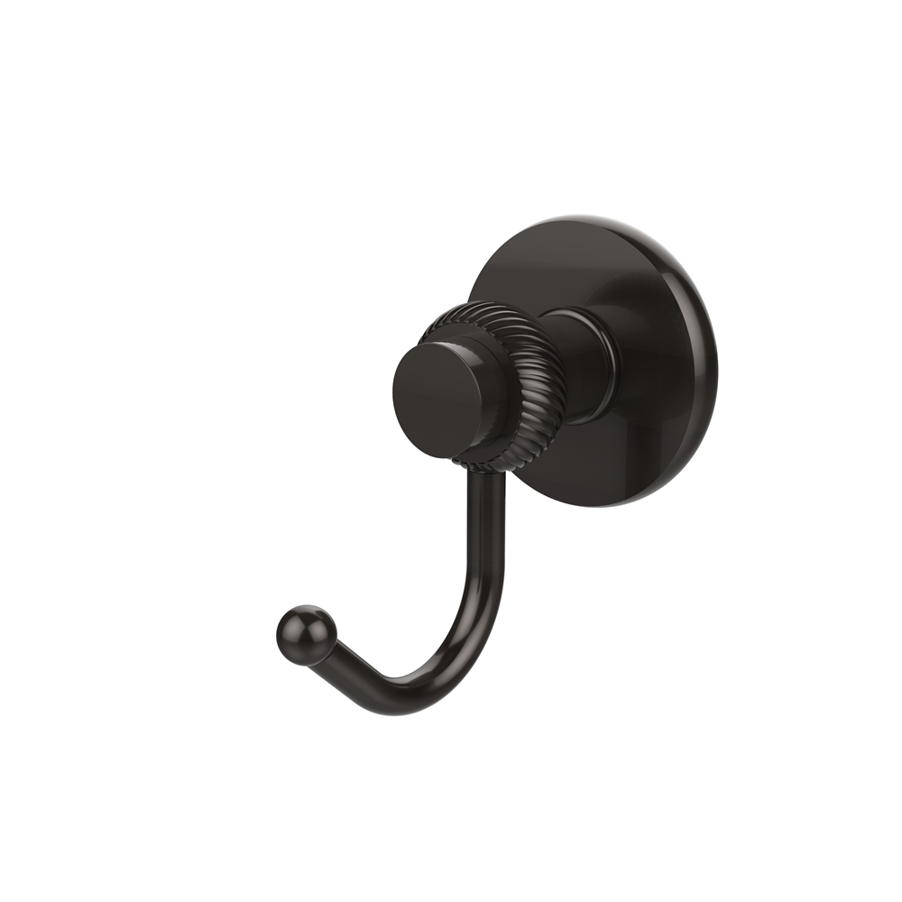 920T-ORB Mercury Collection Robe Hook with Twisted Accents, Oil Rubbed Bronze
