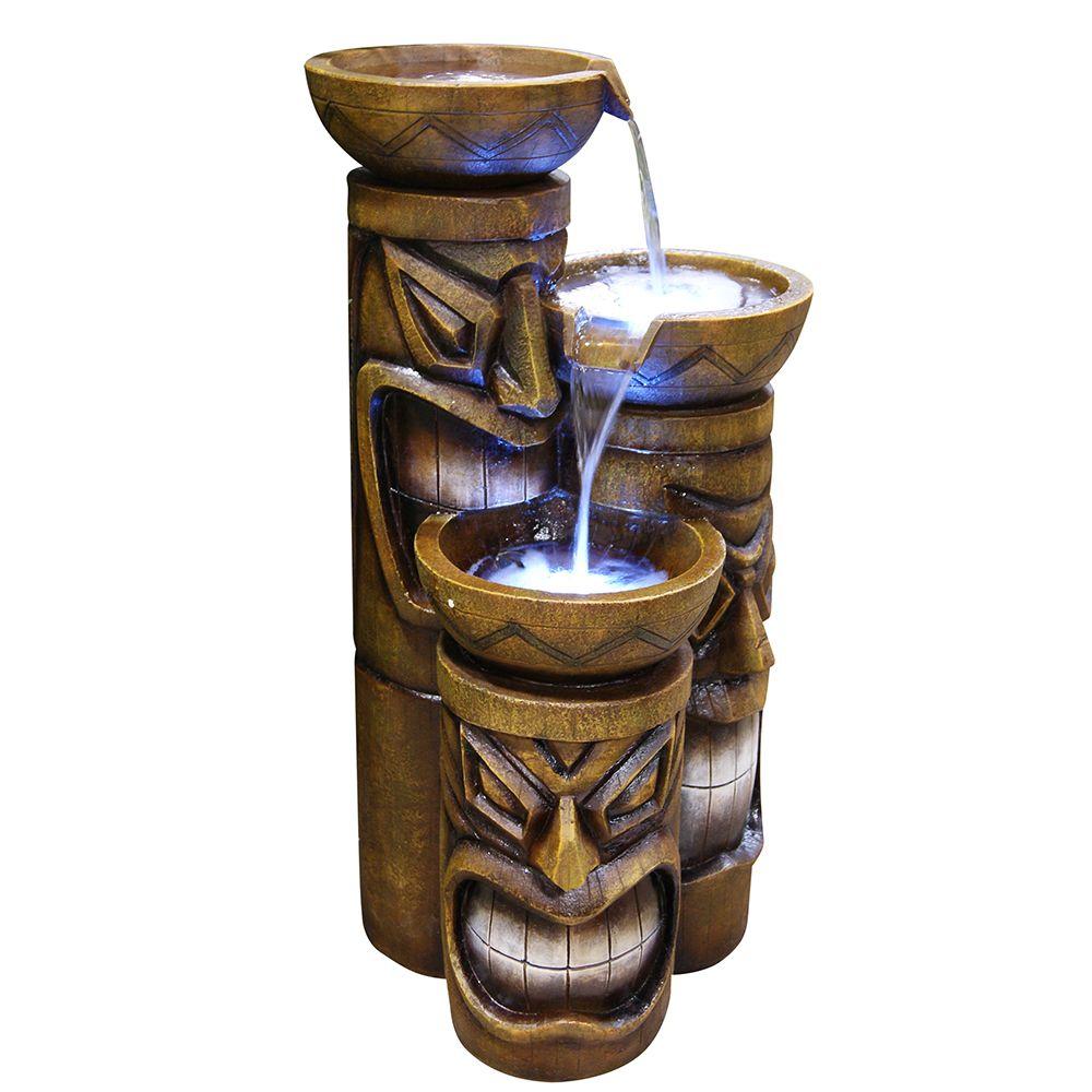 Tiki Fountain w/ LED Lights