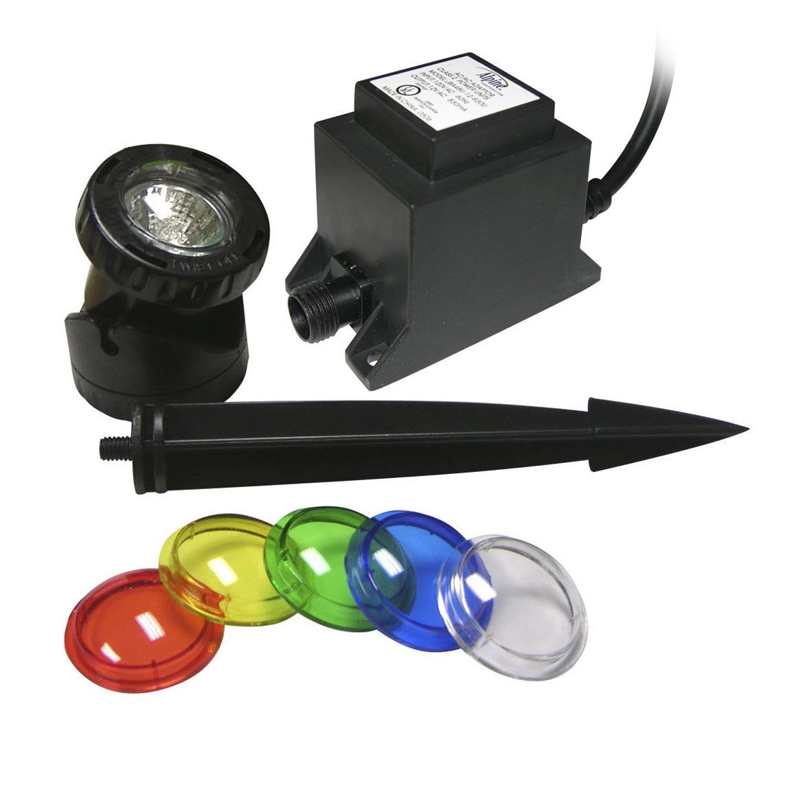 Power Beam 10 W Light Only 23ft Cord with Color Lenses & Stake