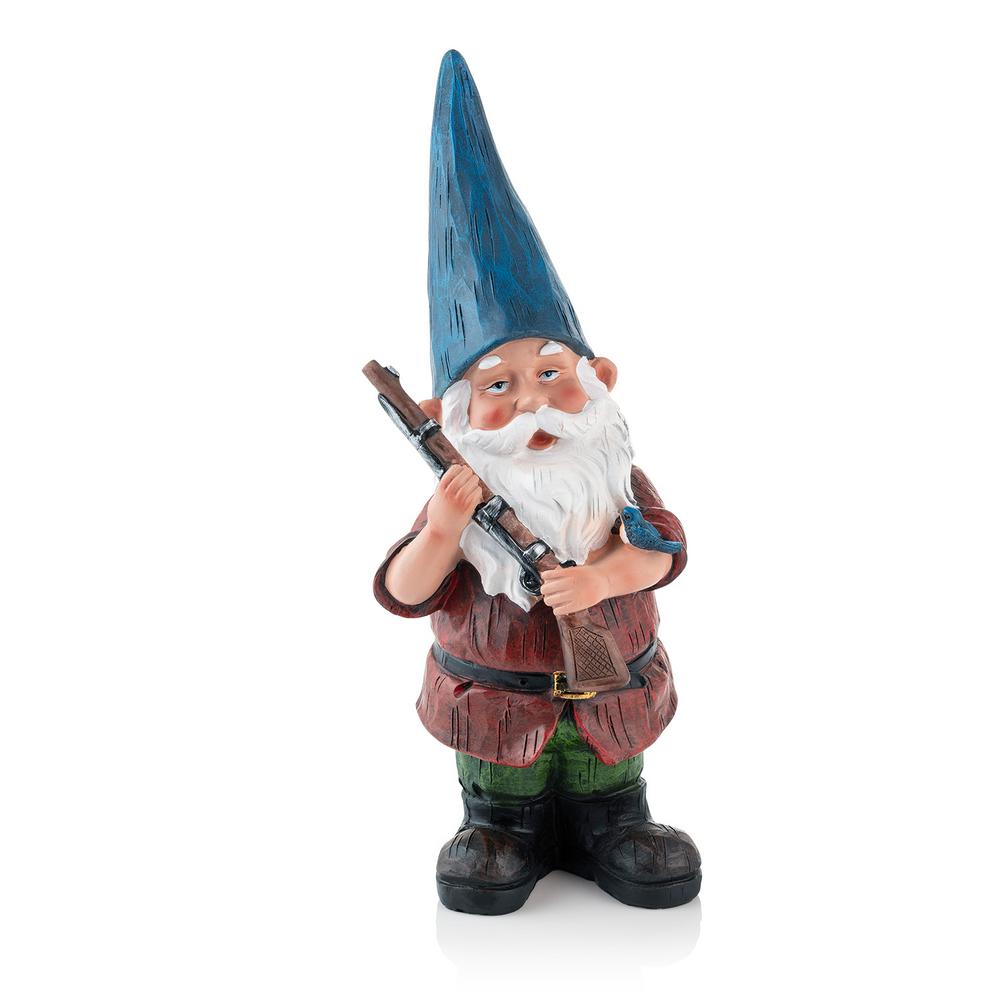 Hunting Red Shirt Garden Gnome Statue