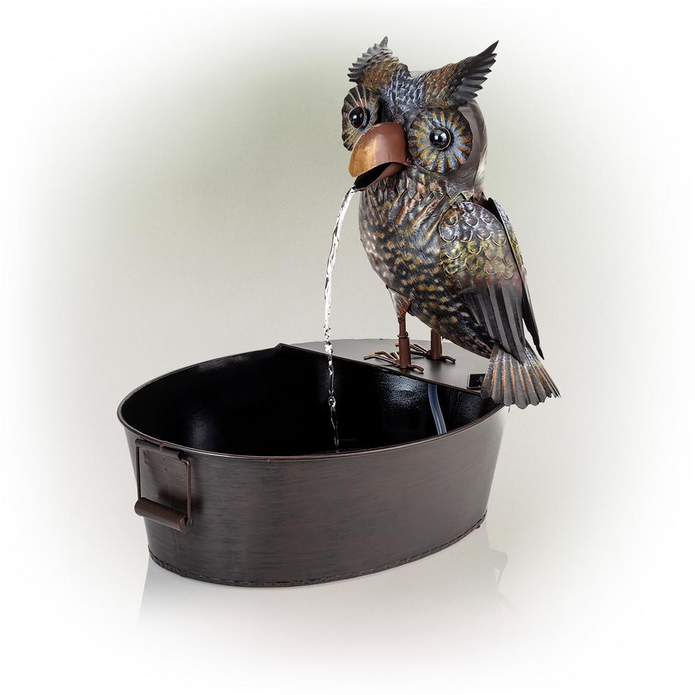 Metal Owl Fountain